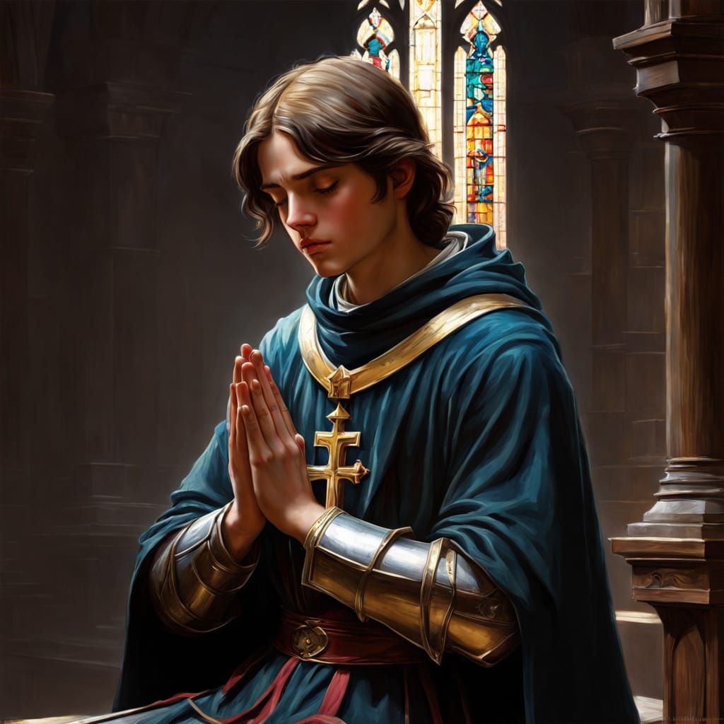 Luminous Paladin Prayer in Chapel