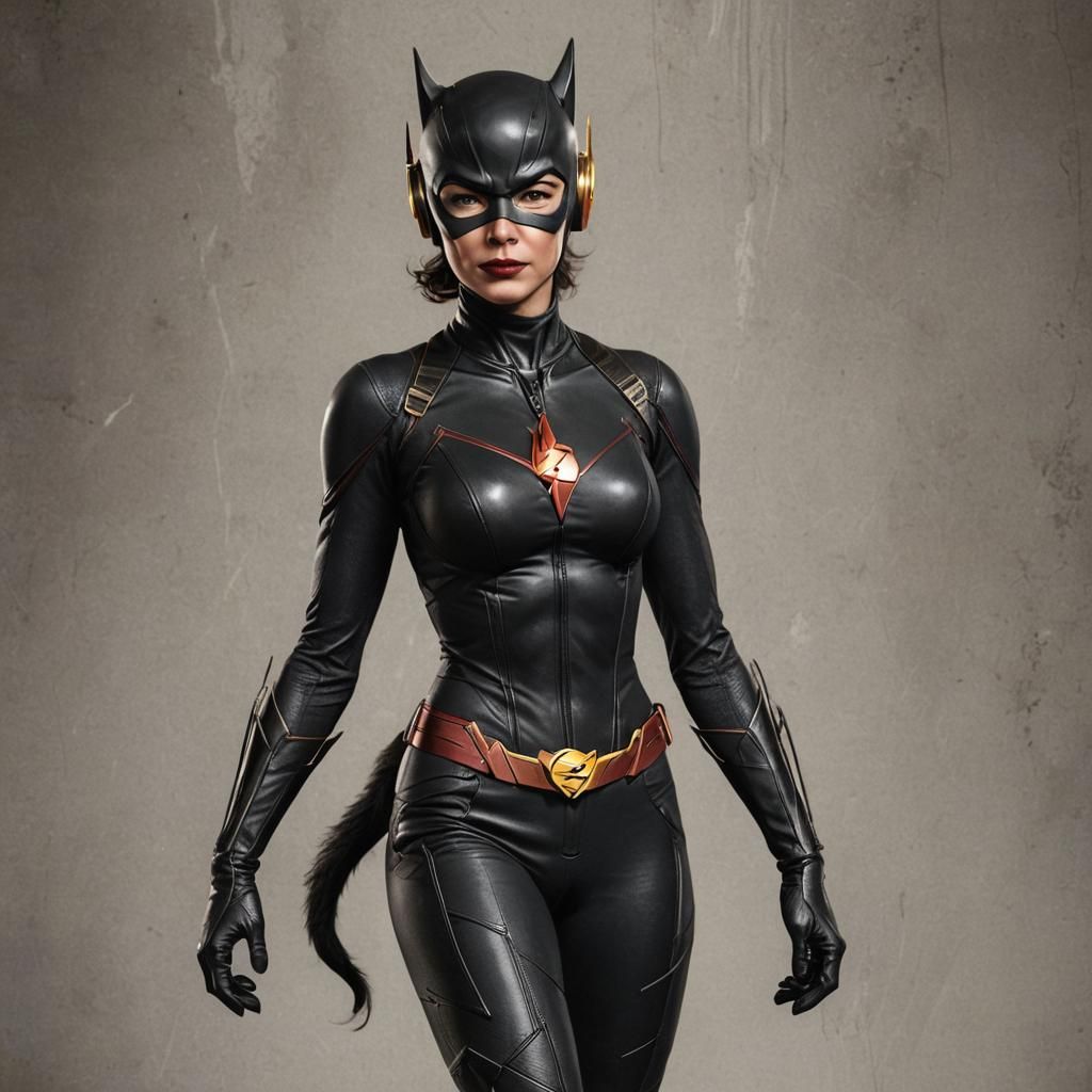 The Flash and Catwoman Character Mashup