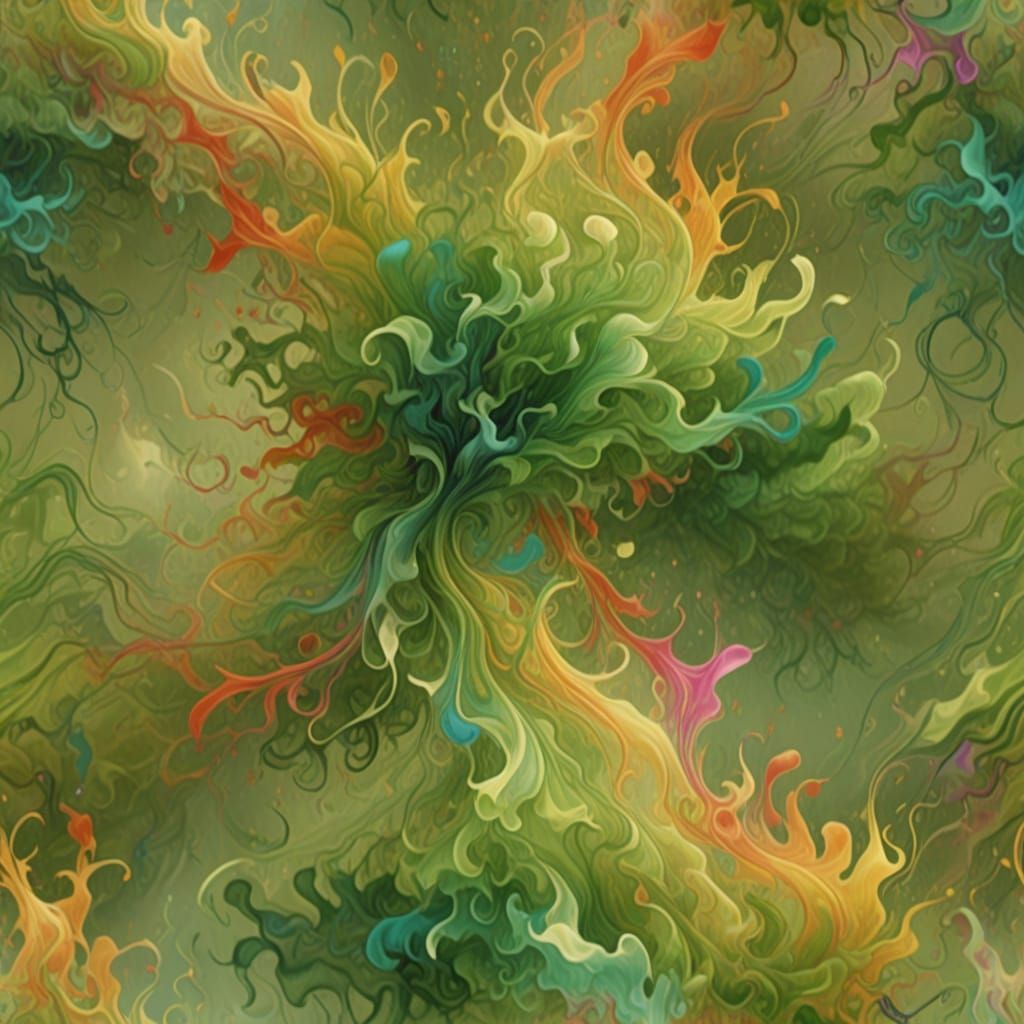 Ethereal Dance of Vibrant Light in Surreal Dreamscape