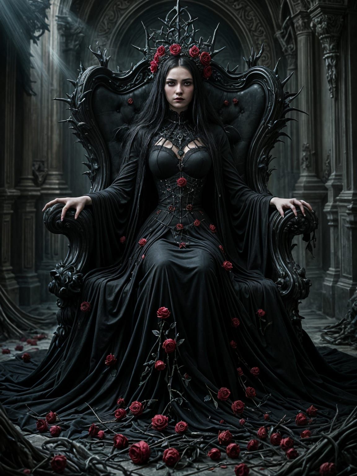 Gothic Portrait of the Thorn Empress