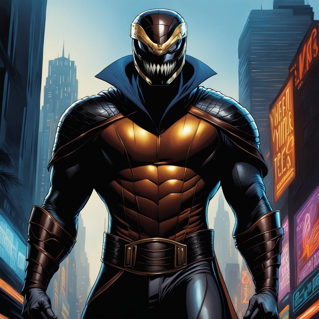King Cobra Super Villain in Metropolis: Comic Book Art
