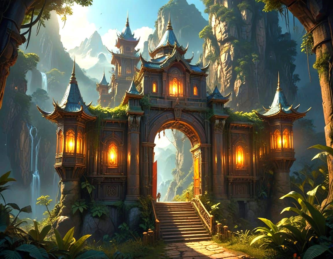 Filipino Samoan Fortress in Lush Jungle