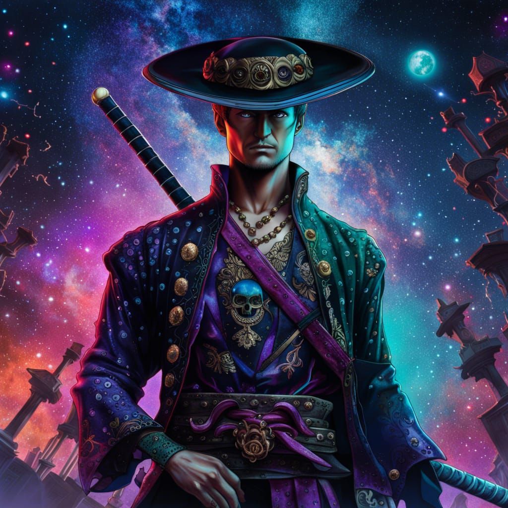 Roronoa Zoro in Rococo Gothic Portrait