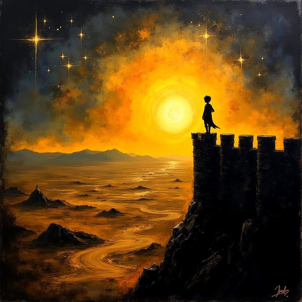 What makes the desert beautiful,' said the little prince, 'i...