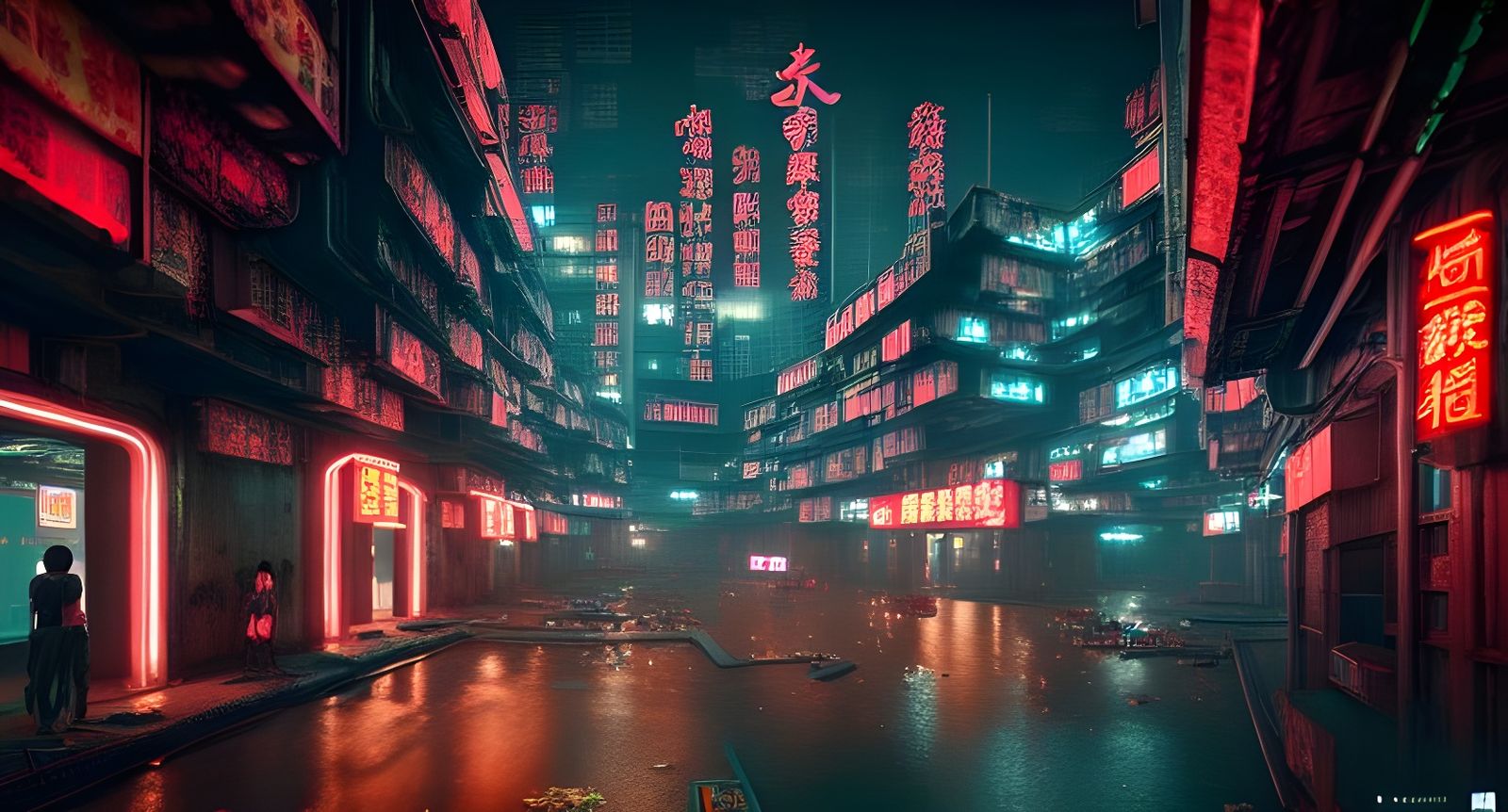 Cyberpunk Kowloon Walled City in 2077