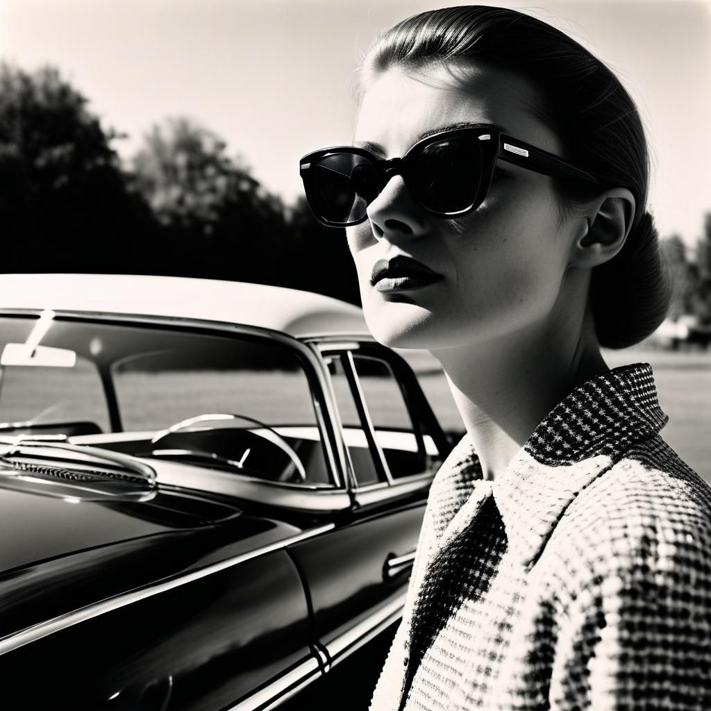 1960s Glamour Portrait in Newton/Avedon Style