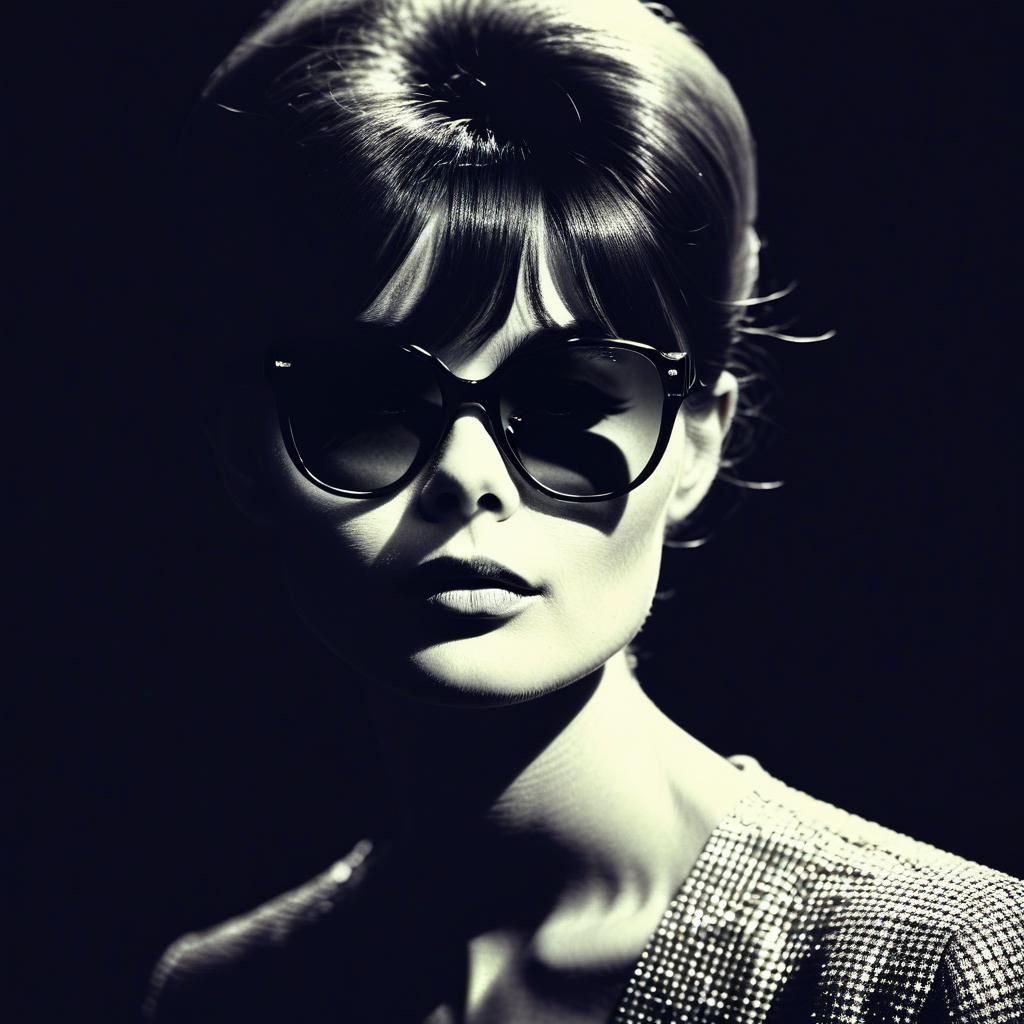 Elegant 1960s Woman in Retro Fashion Photography