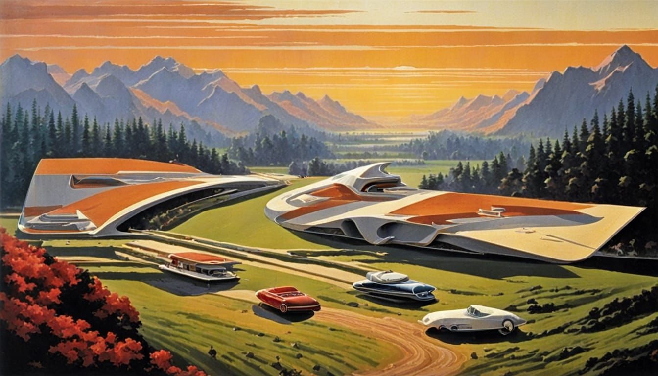 Vintage Futurism Concept Art