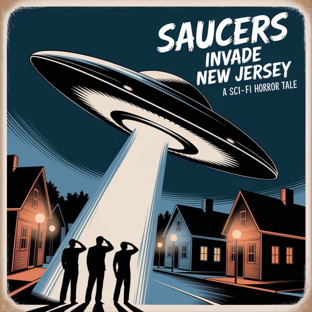 Ominous Spaceship Invades 1950s Small Town