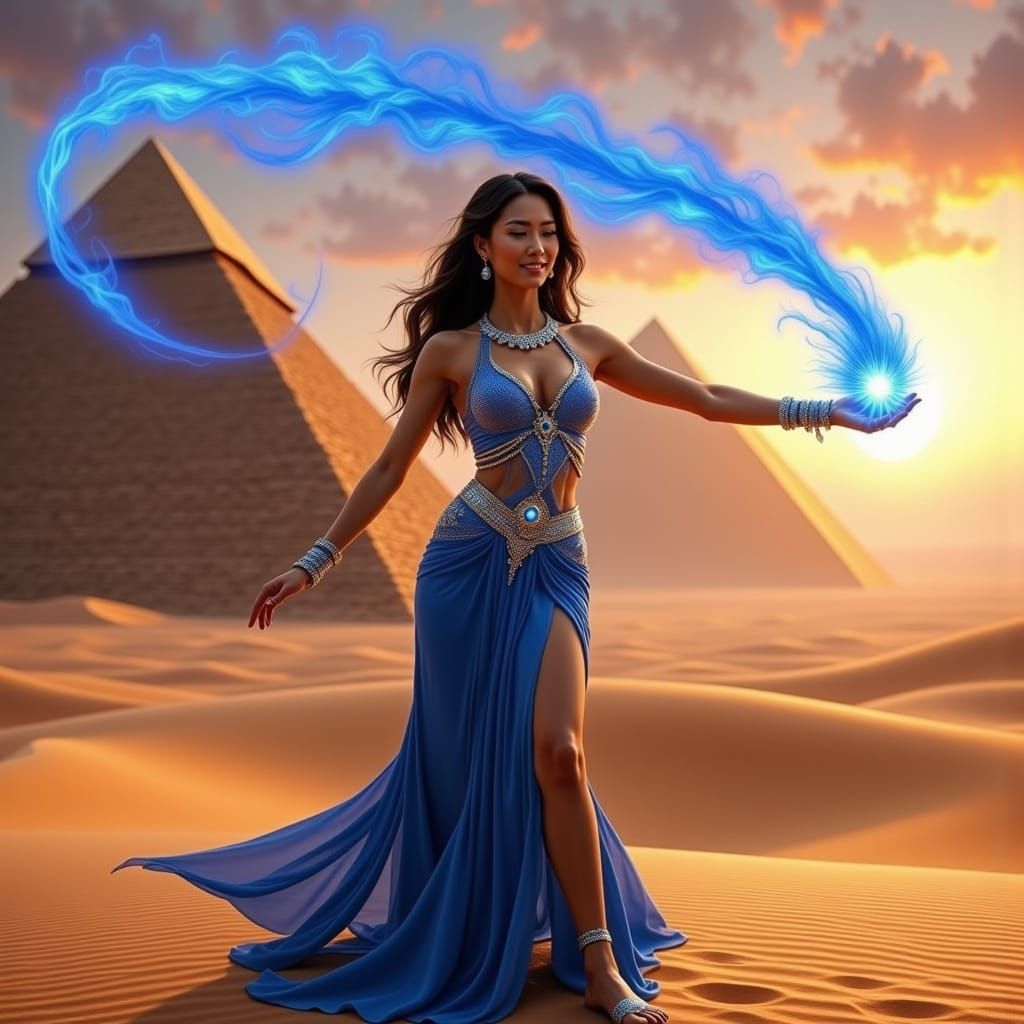 Enchanted Desert Goddess at Sunset