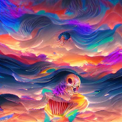 Colorful Muffin Man and the Angel of Death