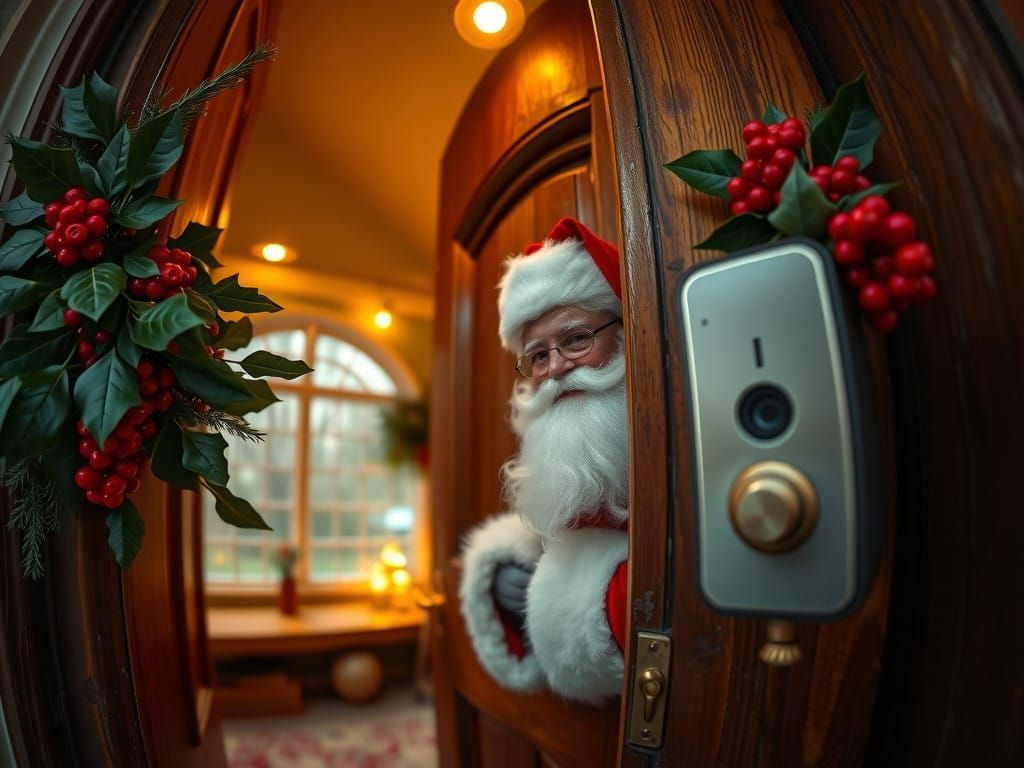 Sleek Doorbell Camera Catches Santa Claus in the Act