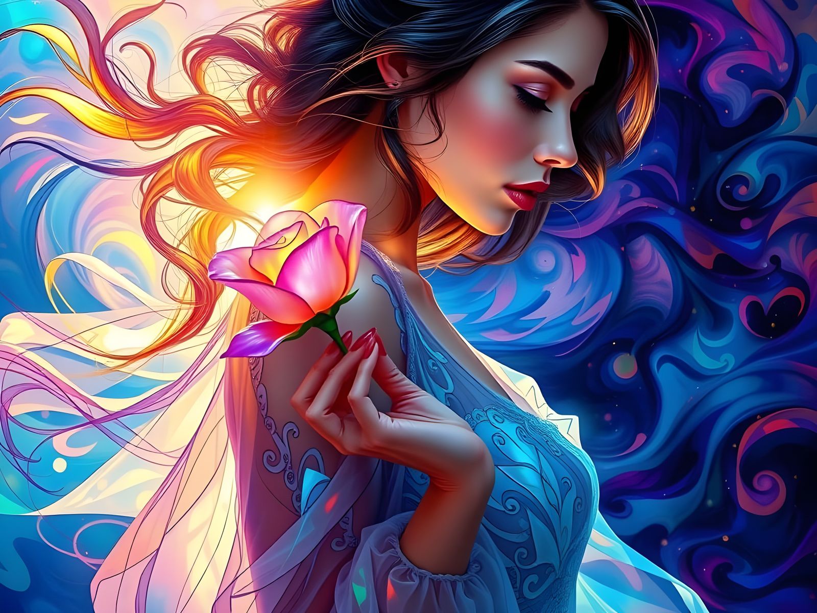 Ethereal Goddess in Twilight Realm