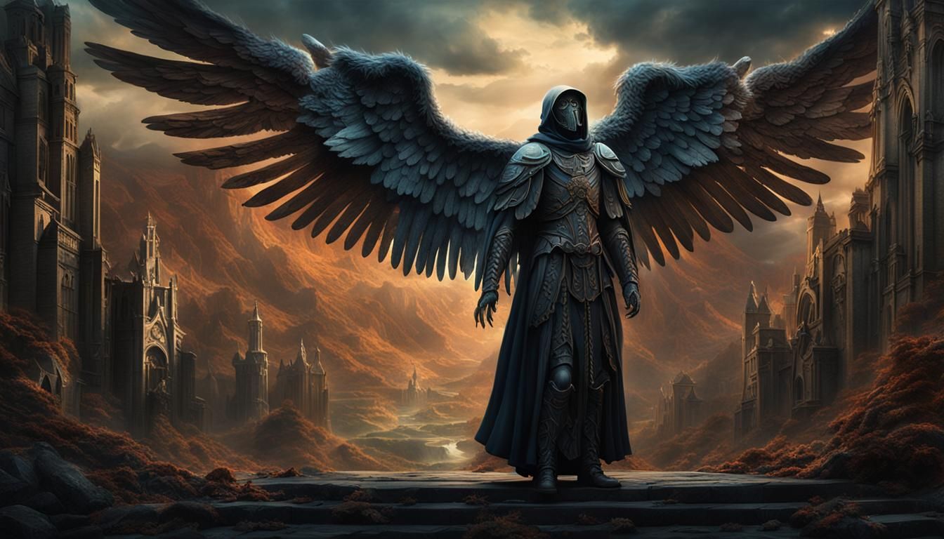 Angel of Death in a Fantastical Matte Painting