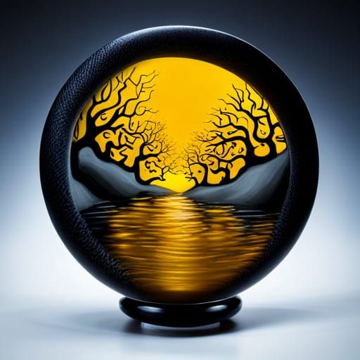 scary forest in a globe