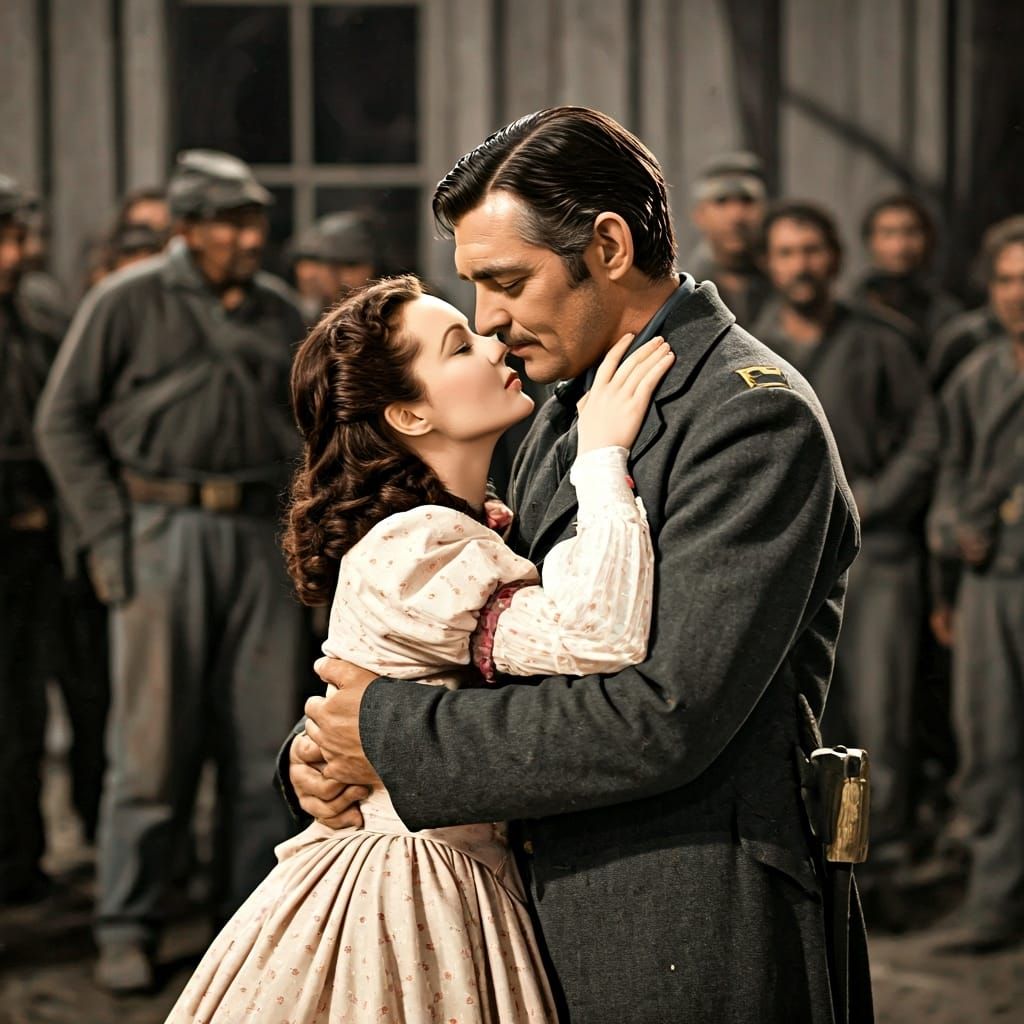 Romantic Reunion: A Kiss After the Civil War