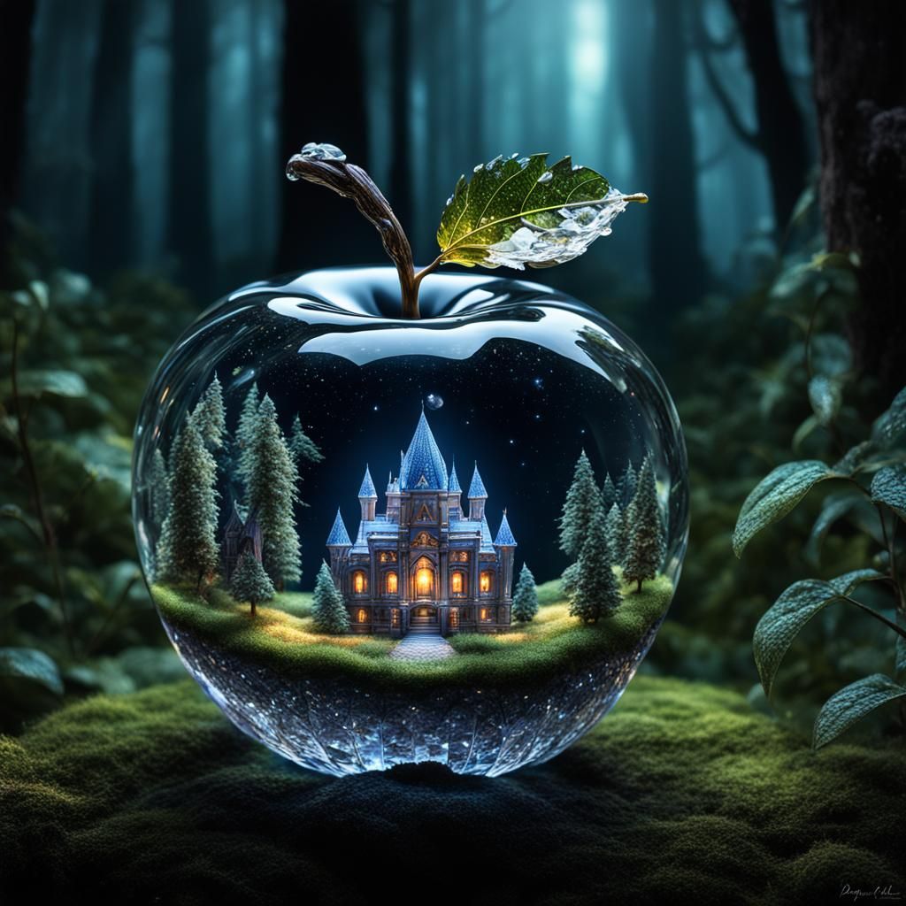 Utopian Wilderness Inside a Crystal Apple
