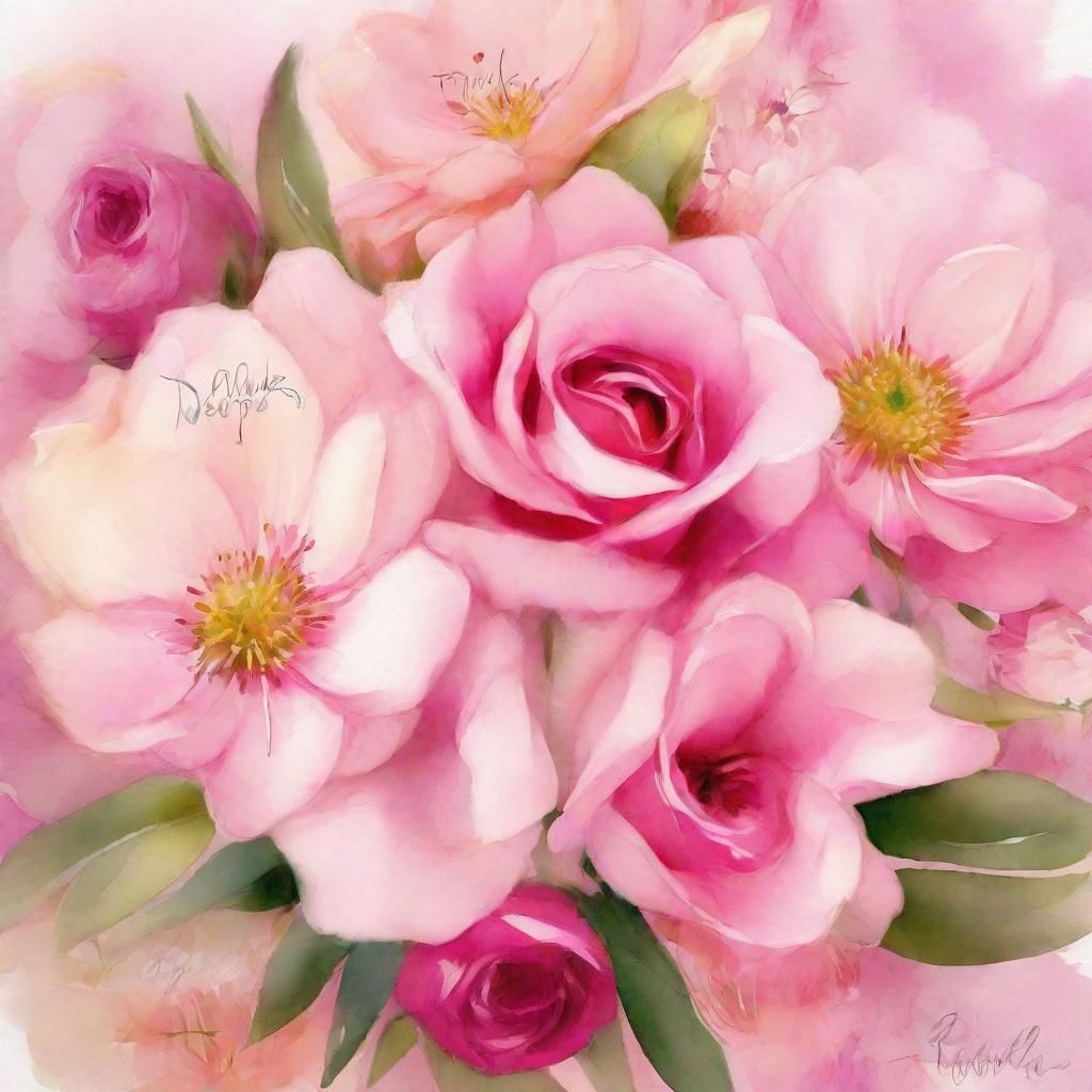 Bouquet of Pink Words: Impressionist Macro Photography