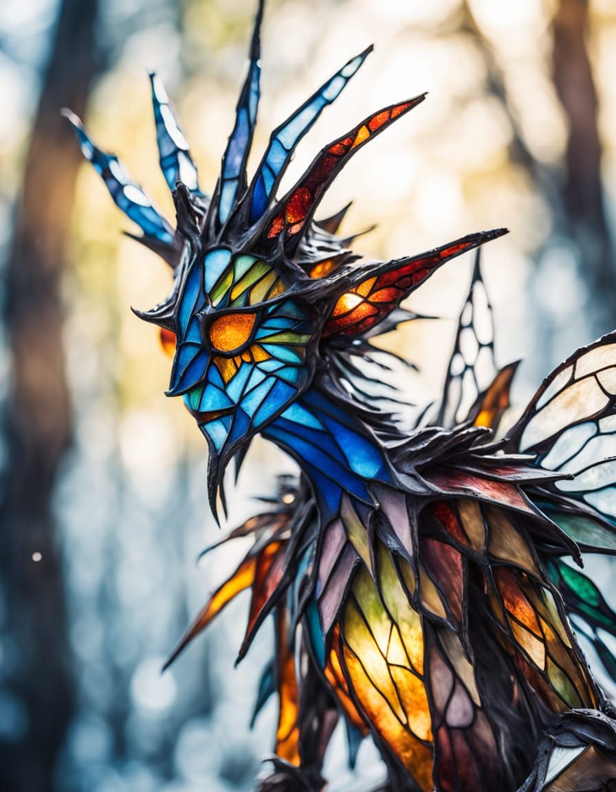 Stained glass creature