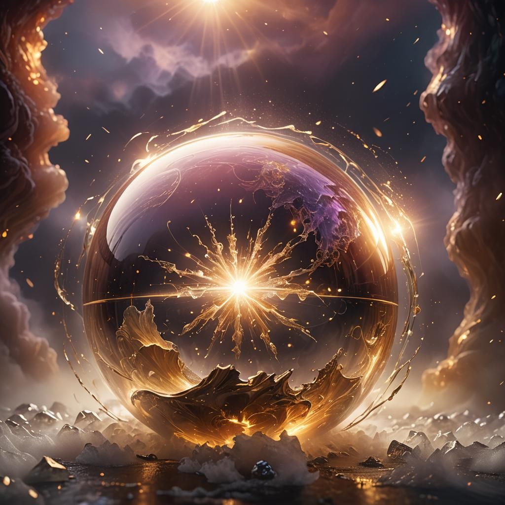 Glowing Sphere of Beauty in Photorealistic Fantasy Art