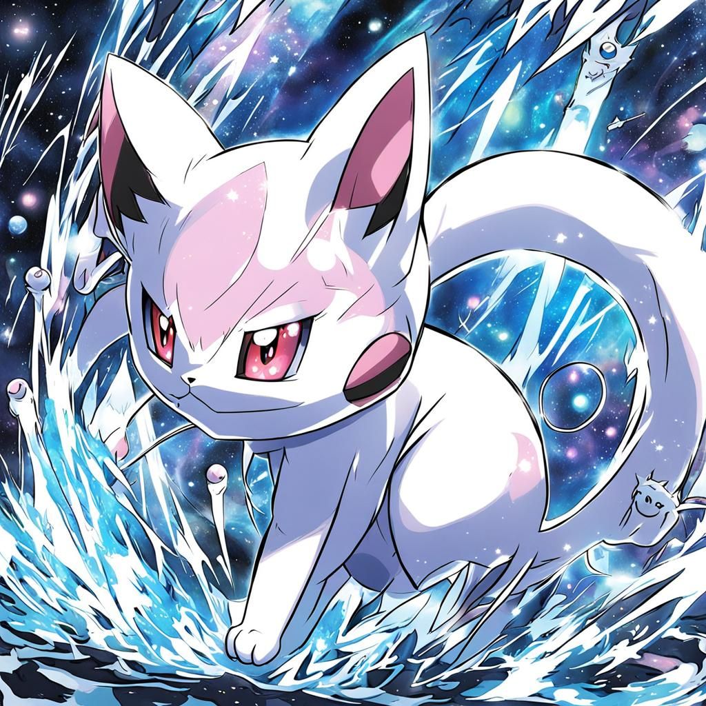 Pokemon Mew in Anime Style