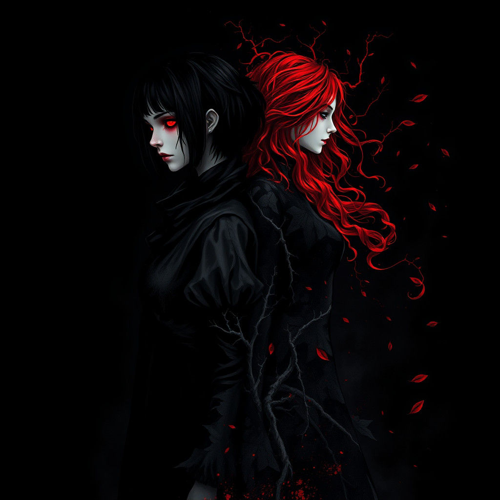 Gothic Figures in Dark Fantasy Illustration