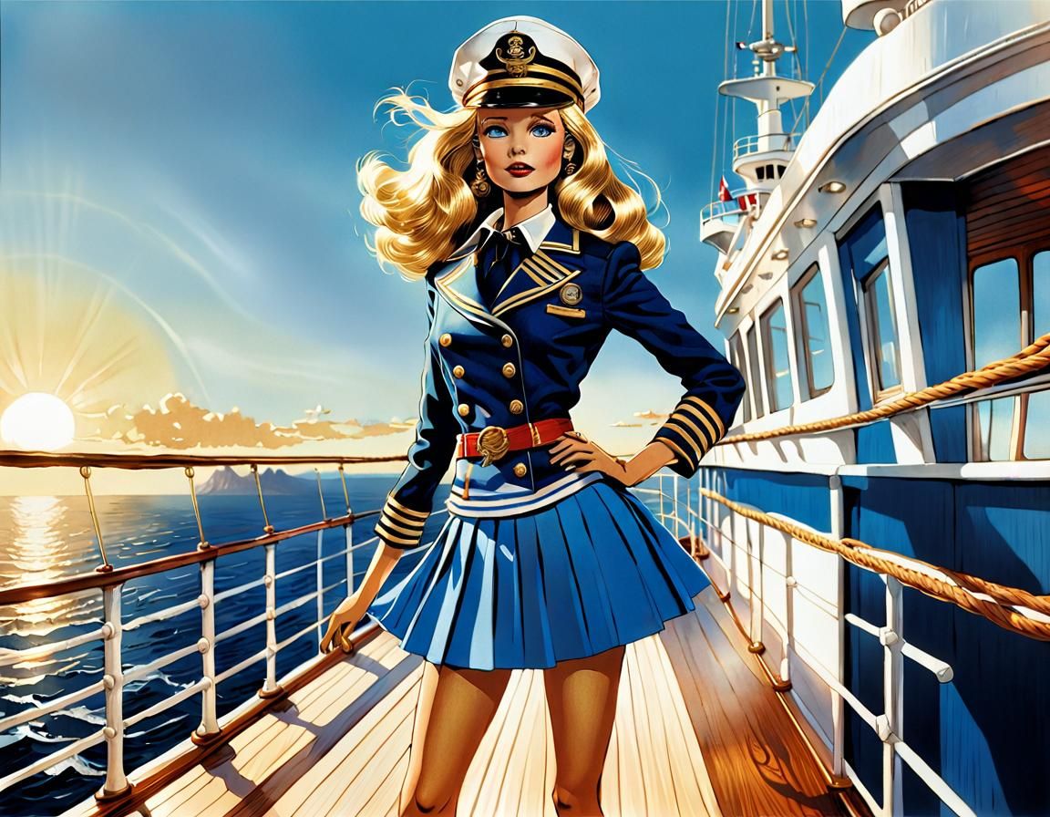 Barbie as Captain of Italian Passenger Liner