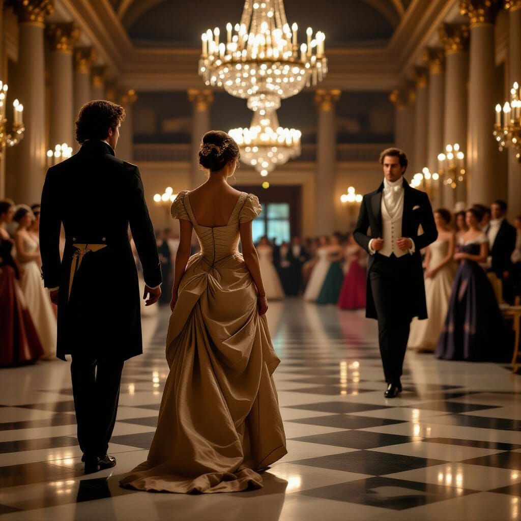 Regency Era Portrait of Elizabeth Bennet and Mr. Darcy