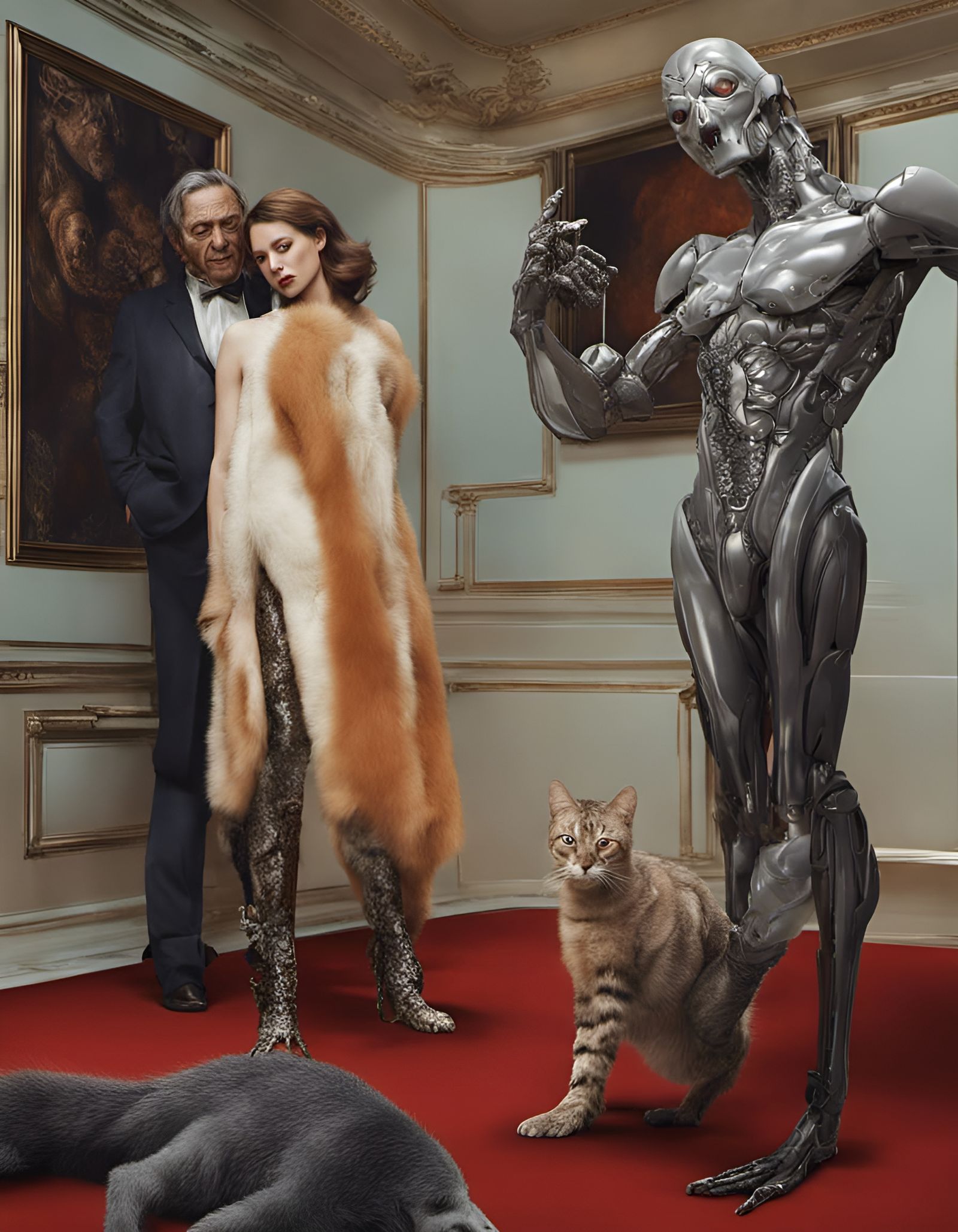 Alien People Pets in Hyperreal Style