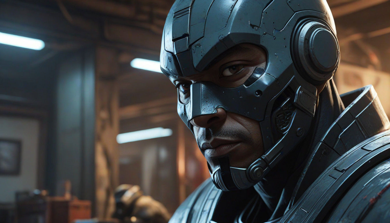 Sharp Suit, Icy Suspect: A Moody Cinematic Still