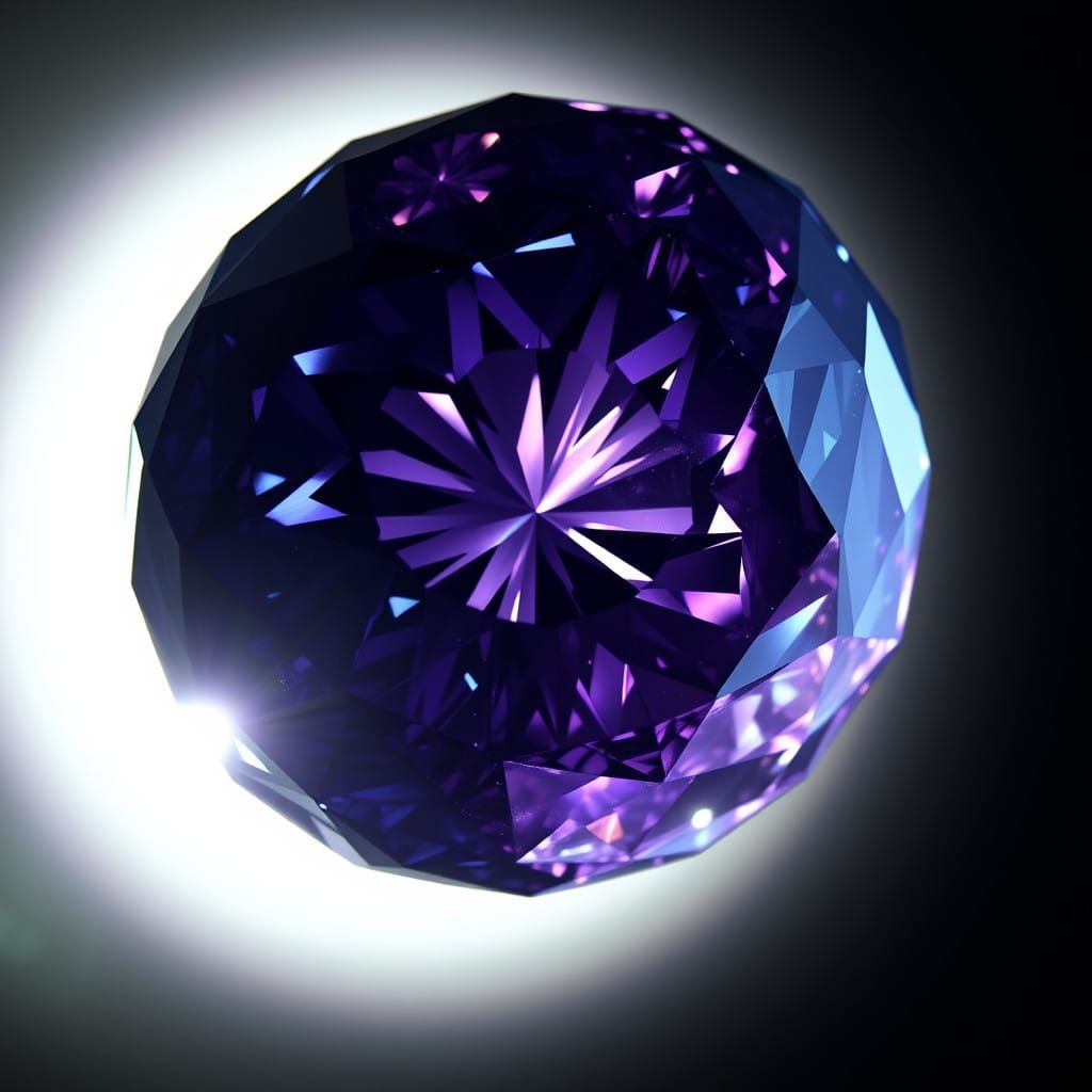 Ethereal Diamond Halo in Celestial Blackness