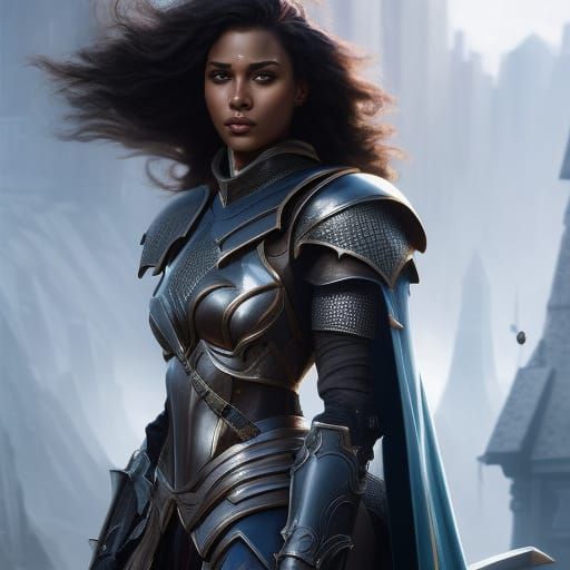 Dark Fantasy Knight Portrait in Hyperrealistic Style