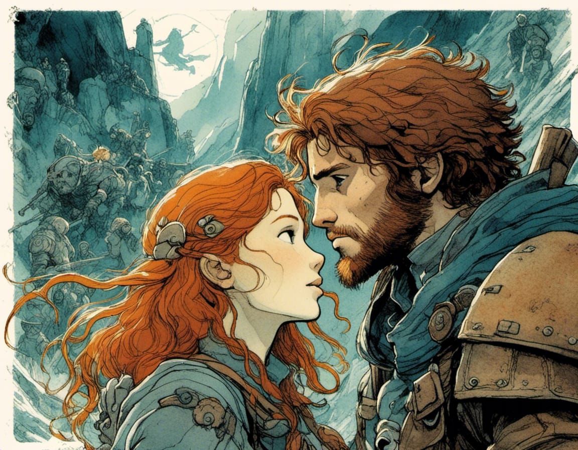 <lora:Nausicaacore:1.0> 8k, close up of handsome, gangly rog...