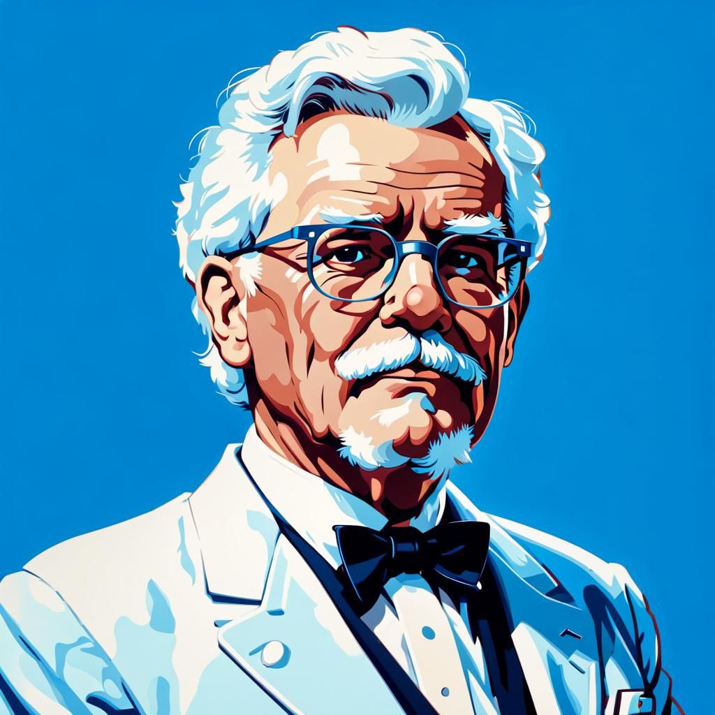 Colonel Sanders Portrait in Pop Art Style