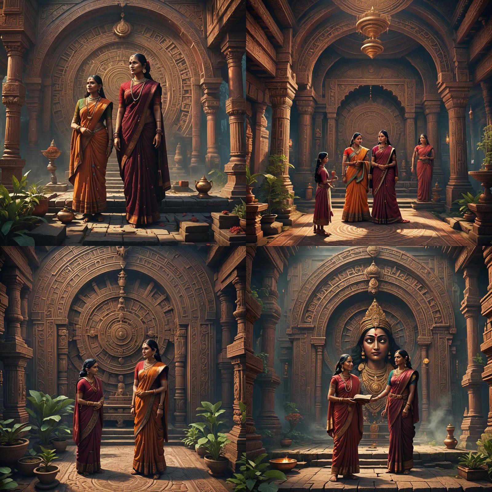 Shakuntala Devi Meets Savitri and Lilavati: Fantasy Art