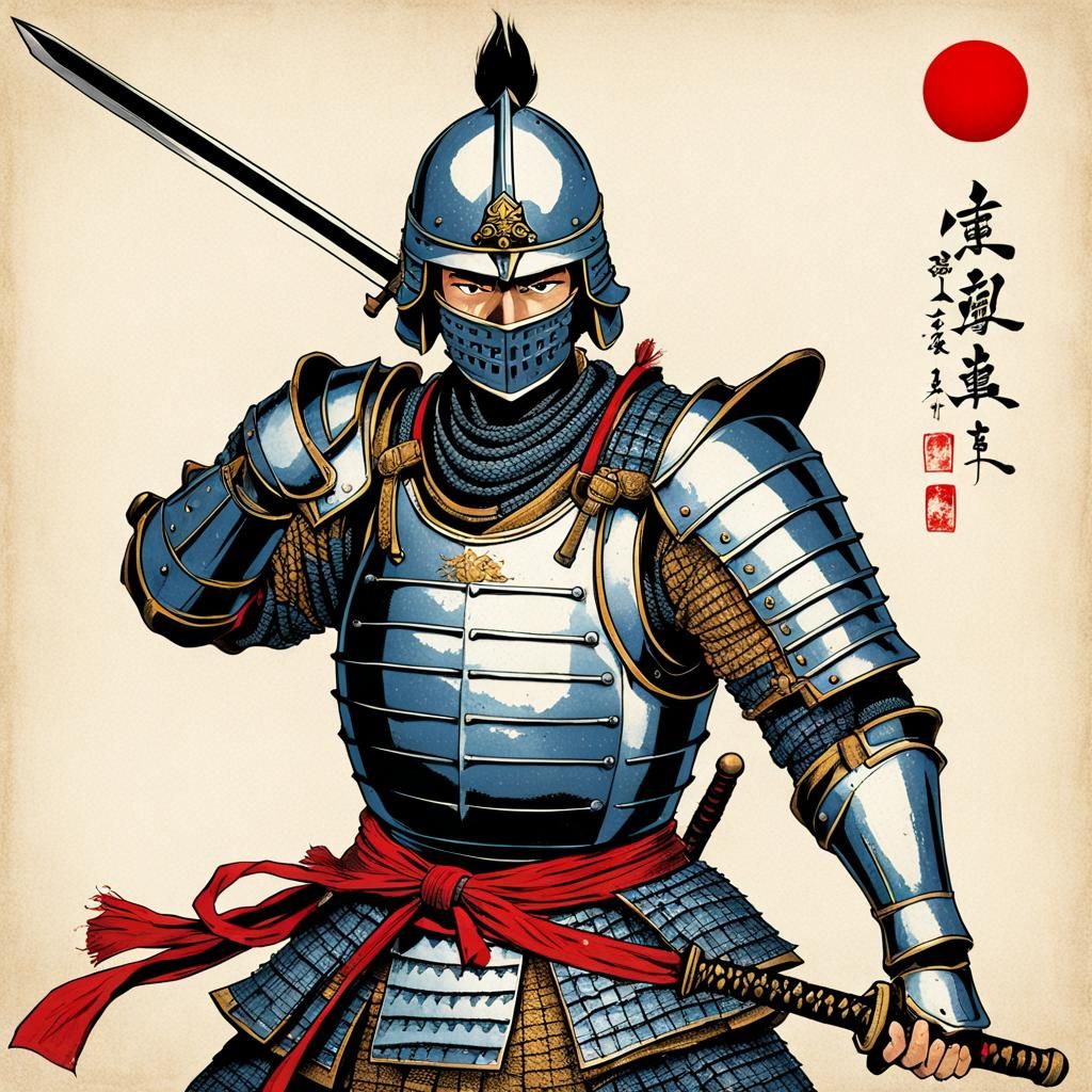 Invincible Japanese Knight Digital Rendering
