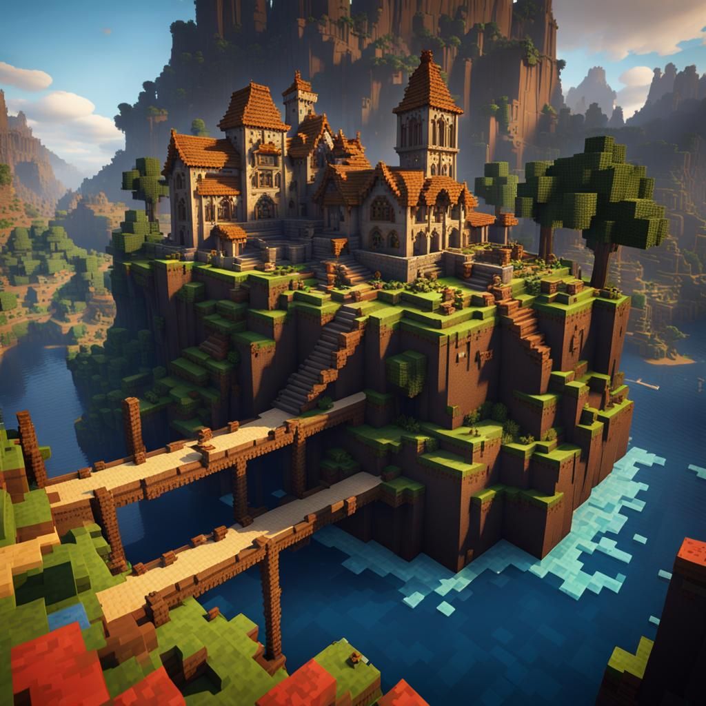 Minecraft Matte Painting in Unreal Engine 5