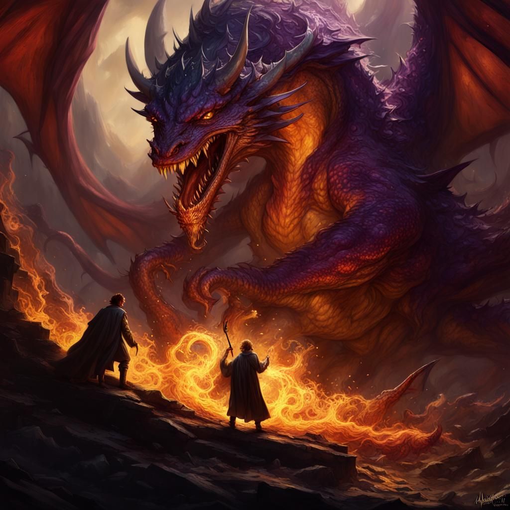 Dragon Devouring Torquemada: Dark Fantasy Concept Art