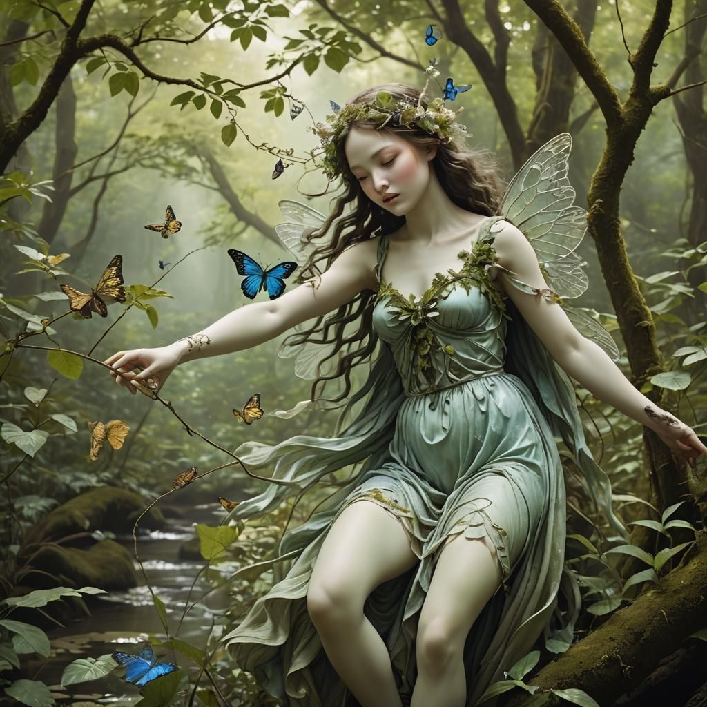 Magnificent Nymph in a Natural Wonder