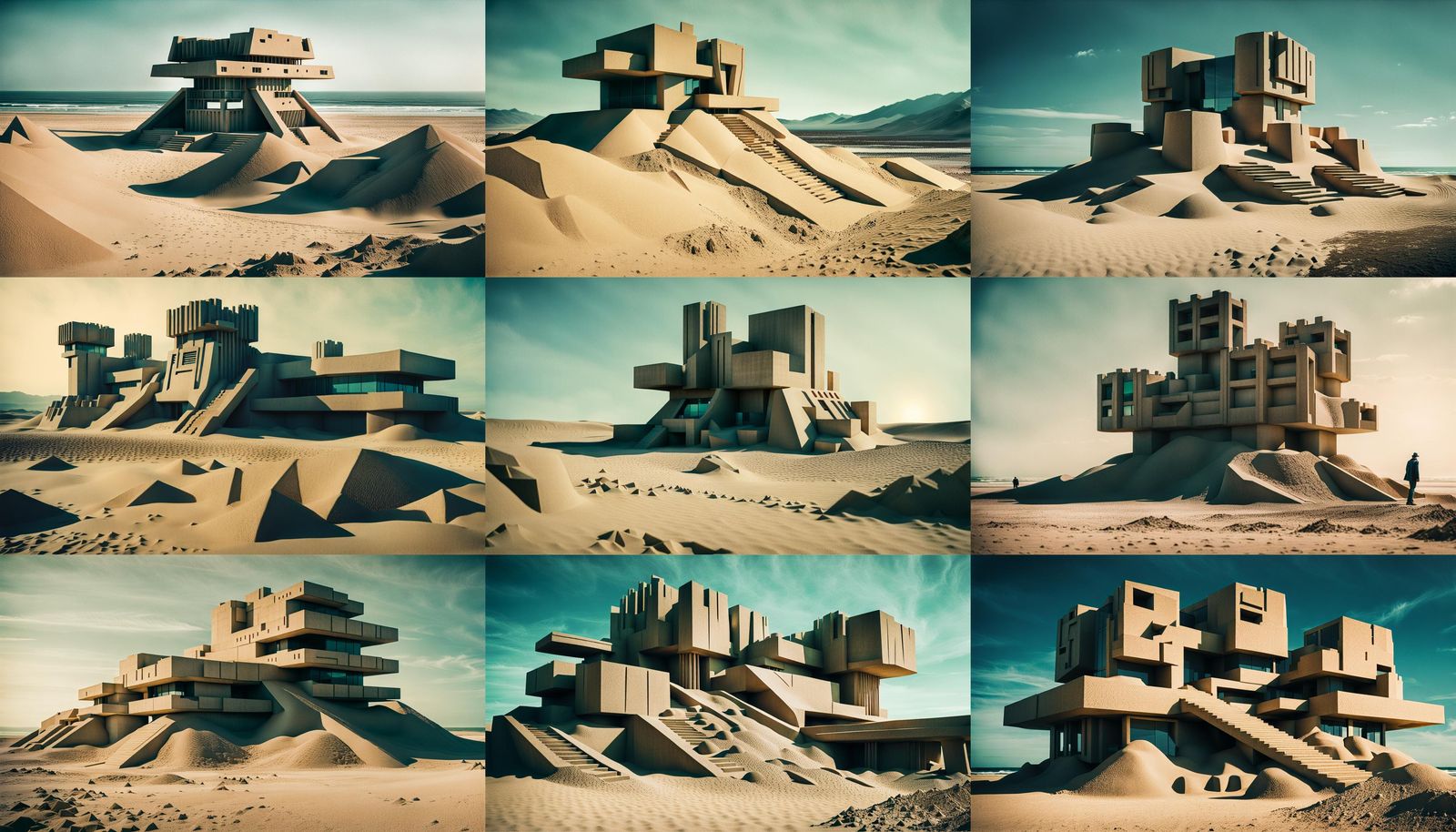 Ultra modern brutalist bliss architectural sandcastles inspi...
