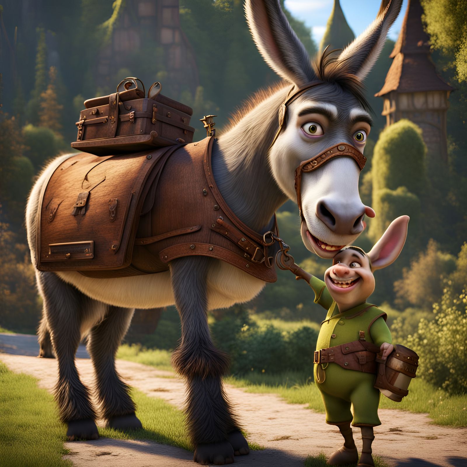 Smiling Donkey: Detailed Fantasy Concept Art