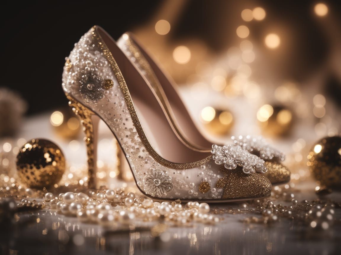 Elegant High Heels in Opulent Fashion Editorial Style