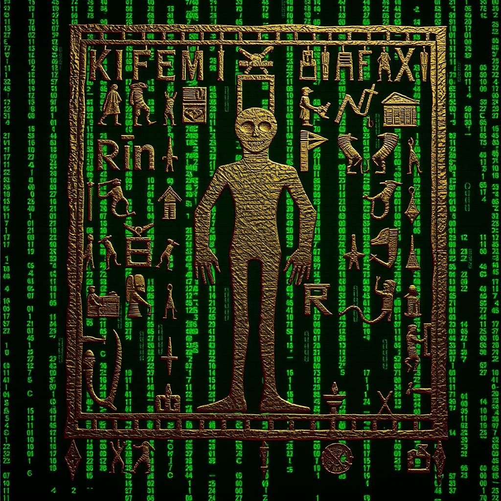 Deadly Hieroglyphs on a Green Matrix Screen