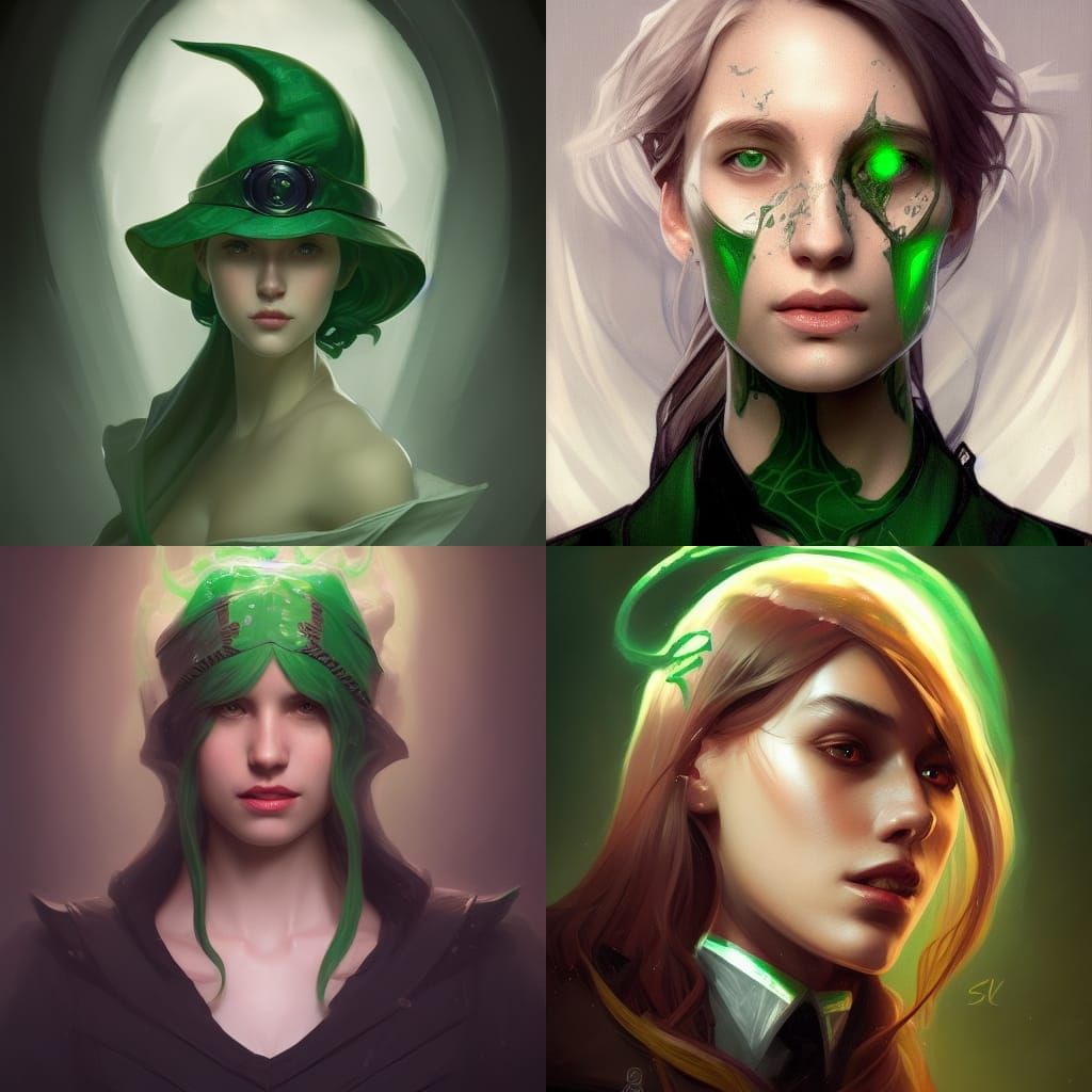 Detailed Slytherin Portrait in Trending Art Style