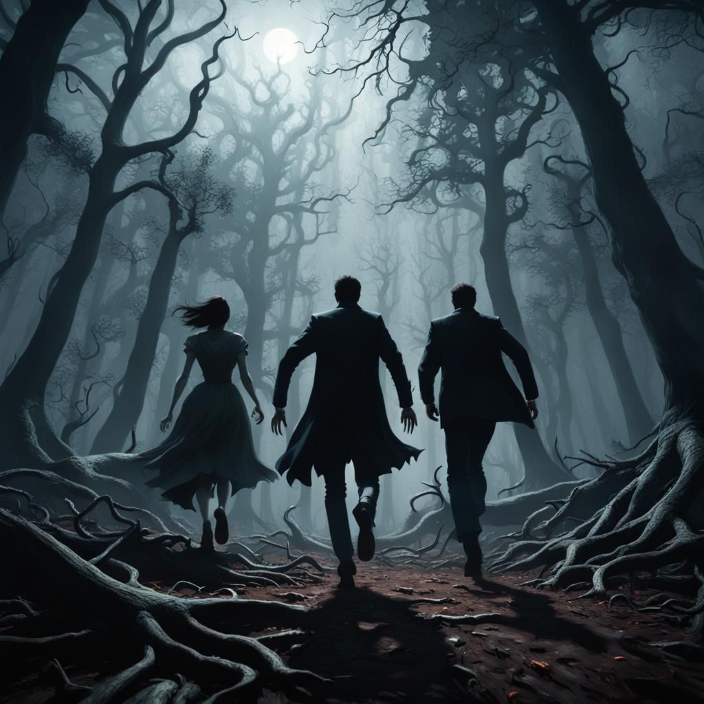 Terrified Couple Fleeing Phantoms in Ozark Forest