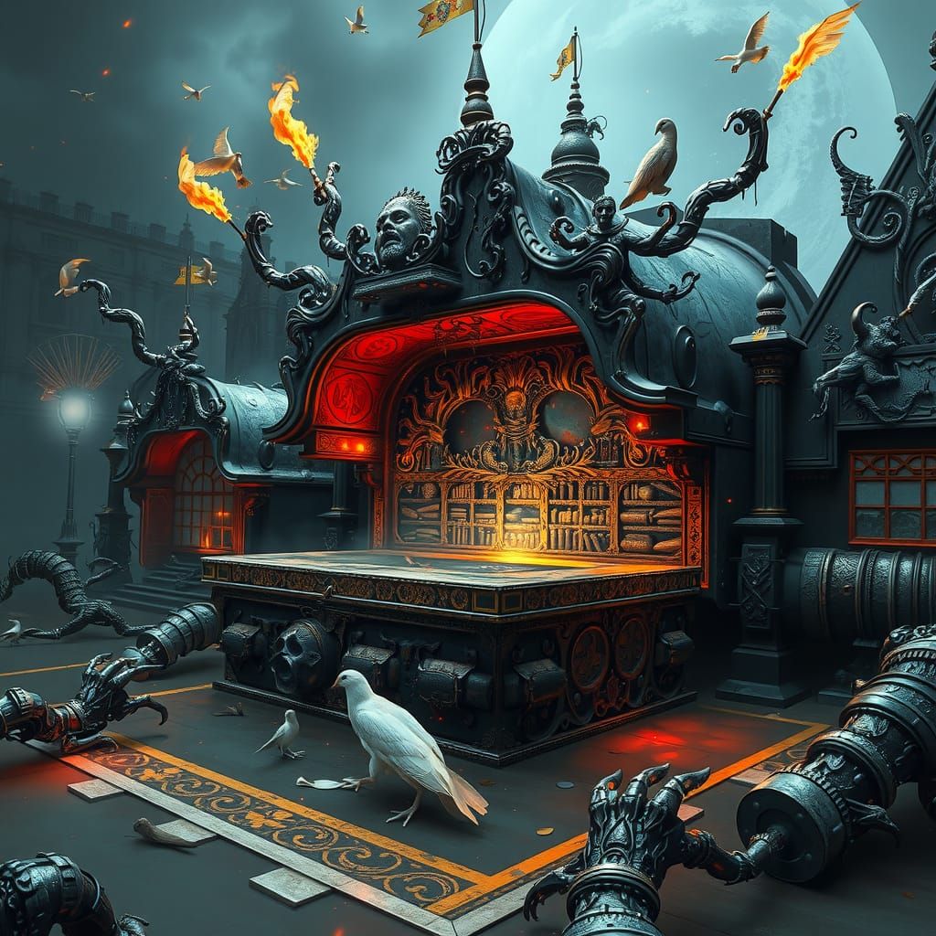 Dramatic Pandora's Box: A Digital Dark-Art Masterpiece