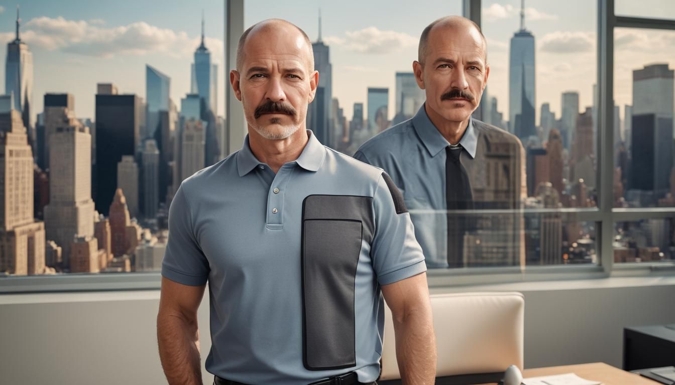 Professional Man in Modern Office, Realistic Photo
