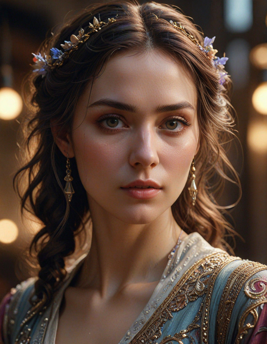 Ethereal Female Portrait in Unreal Engine 5 Style