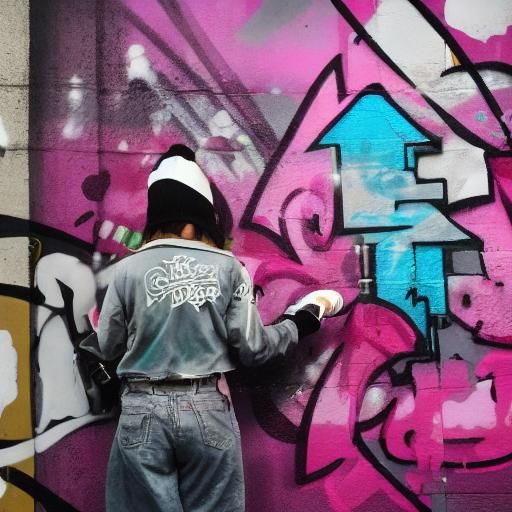 Vibrant Graffiti Art on City Wall at Night