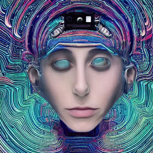 Holographic Cosmic Poem Contemplation, Visionary Art